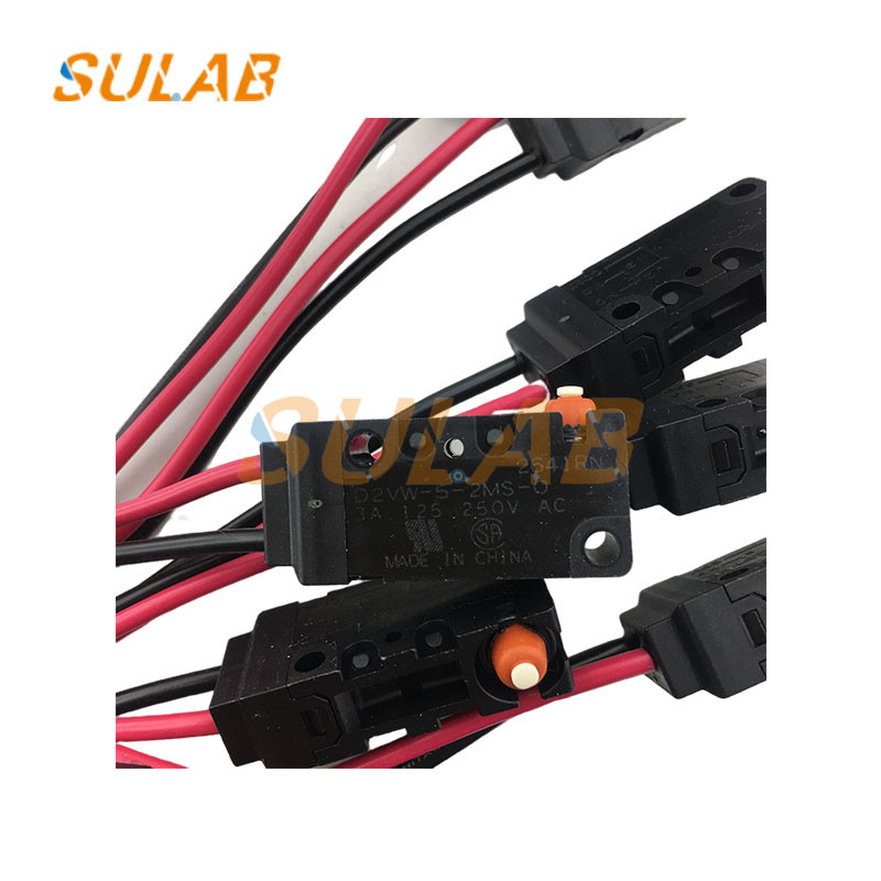 Basic Micro Switch D2VW-5-2MS-0 Elevator Spare Parts With Molded Lead Wires