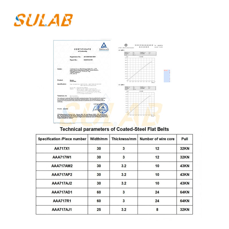 Otis Elevator Traction Steel Belt AAA717X High Strength Wear-resistant Corrosion Resistant for Lift Traction System