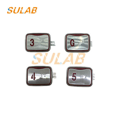 Sigma MTD265 rechthoekige drukknop voor LG/XIZI OTIS Lift met Braille-tekst en 3-pin plug-in